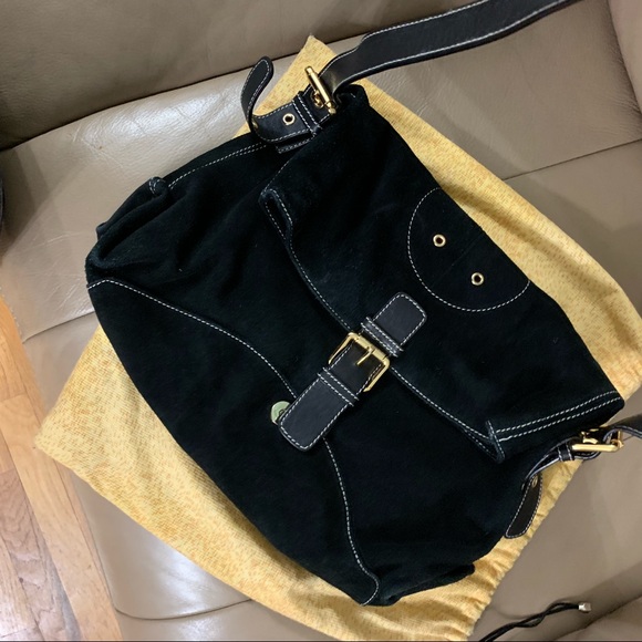 Sold! Black suede vintage Fendi messenger. - Picture 5 of 5